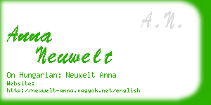 anna neuwelt business card
